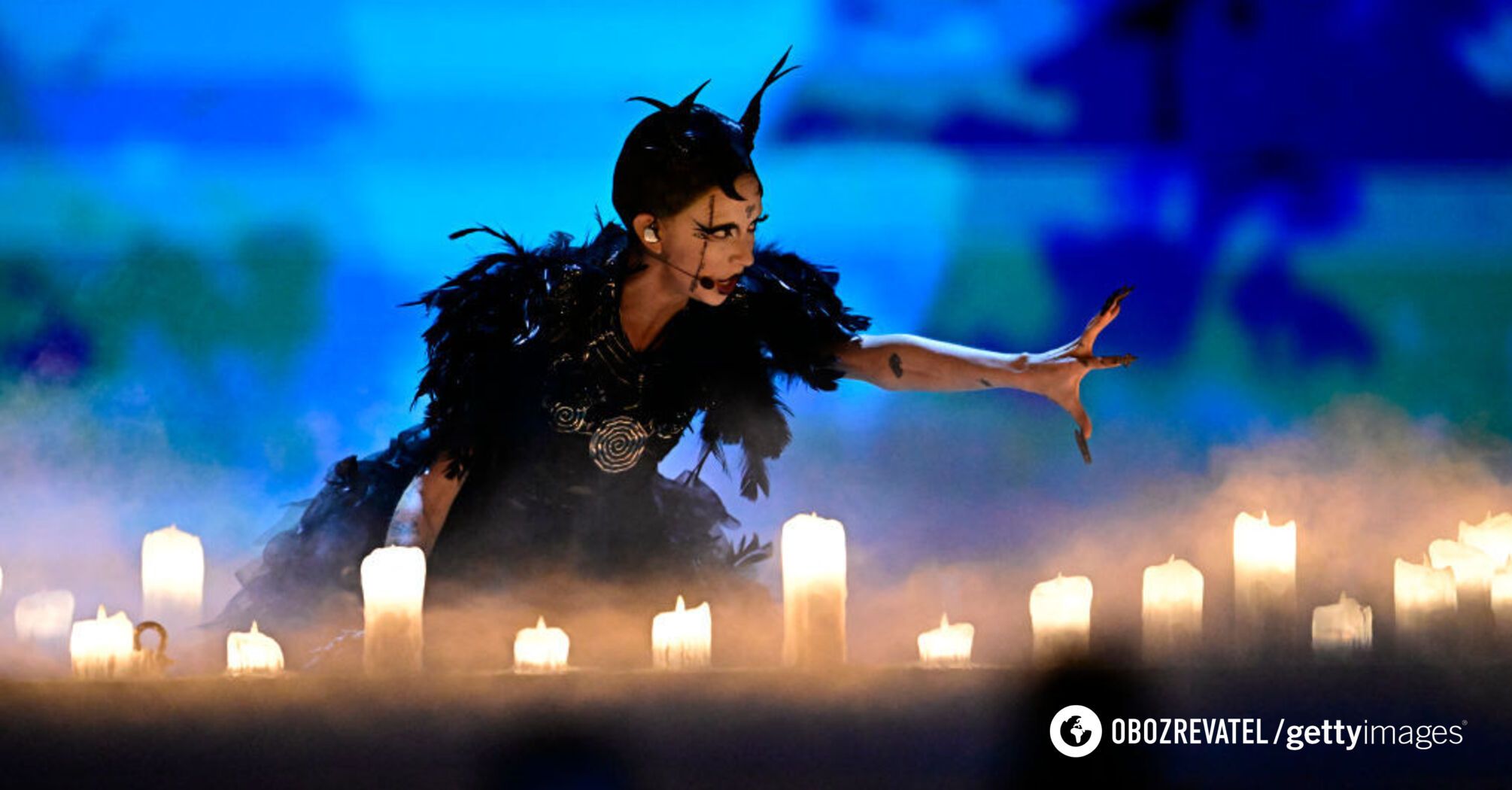 Eurovision 2024 fans noticed a secret two-word message on Bambie Thug's face. Photo