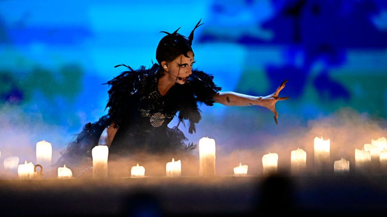 Eurovision 2024 fans noticed a secret two-word message on Bambie Thug's face. Photo