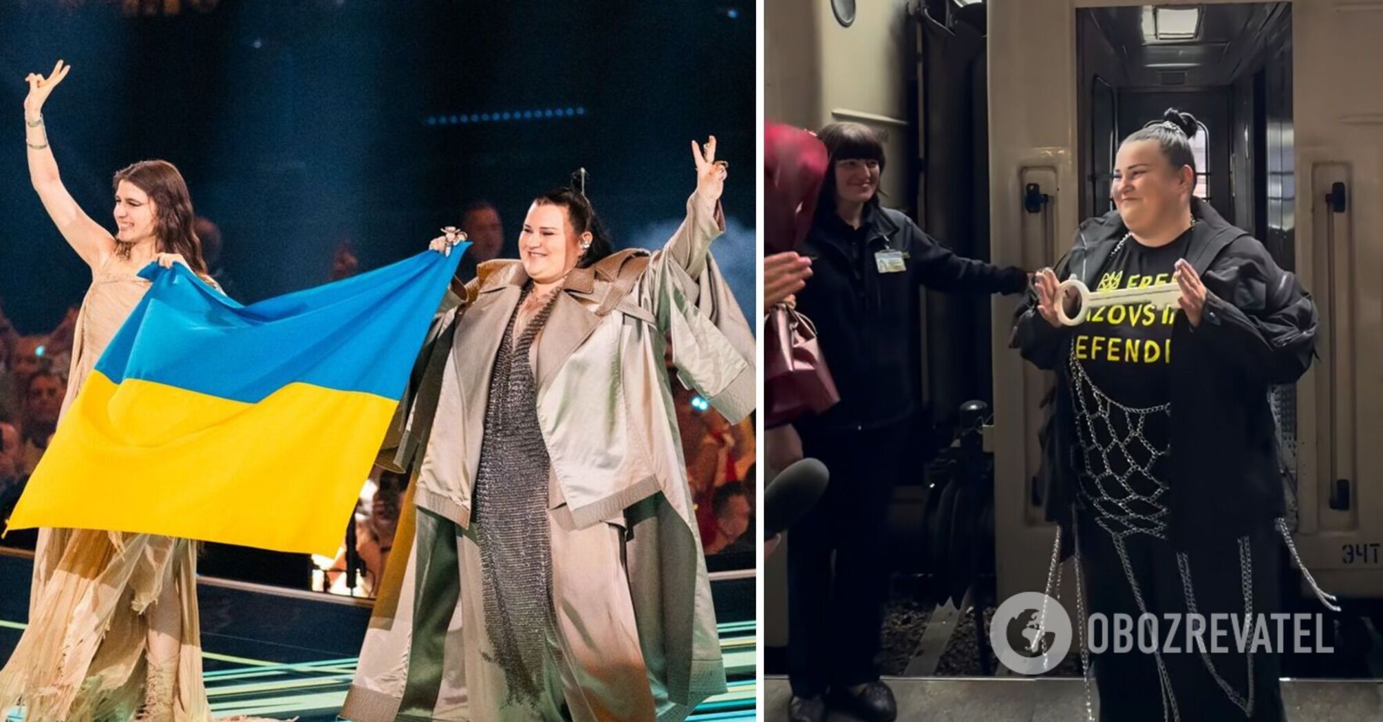 Z oklaskami i bukietami kwiatów. Uczestniczka Eurowizji 2024 alyona alyona została spotkana na dworcu kolejowym w Kijowie