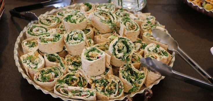 Quick appetizer pita bread roll in 10 minutes