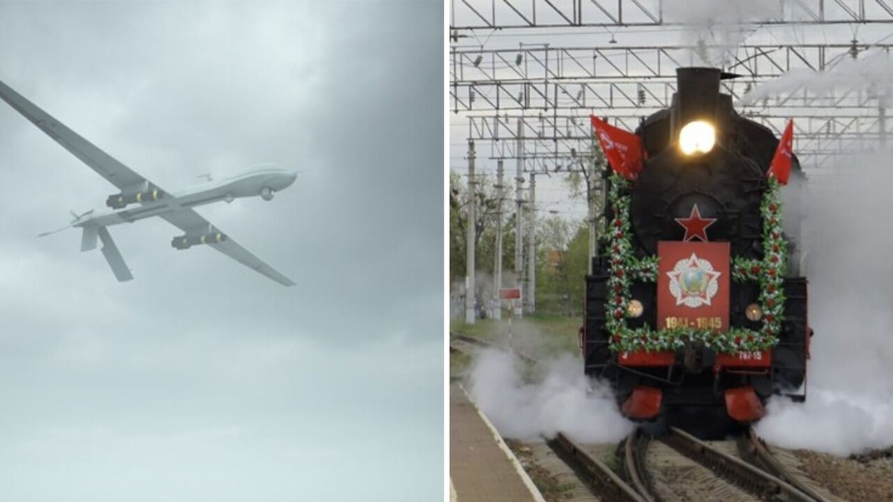 A freight train caught fire in the Volgograd region of Russia after a drone attack: nine cars derailed. Photos and video