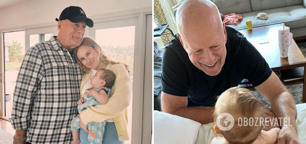 'Pure joy on his face'. Seriously ill Bruce Willis showed a photo with his only granddaughter and delighted the network