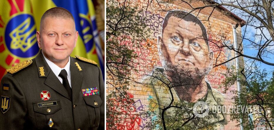 The largest mural dedicated to Zaluzhnyi was created in Kyiv