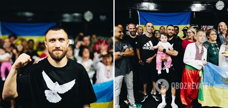 Lomachenko came to a meeting with Ukrainians in Australia wearing a T-shirt with a peace dove. Photo fact