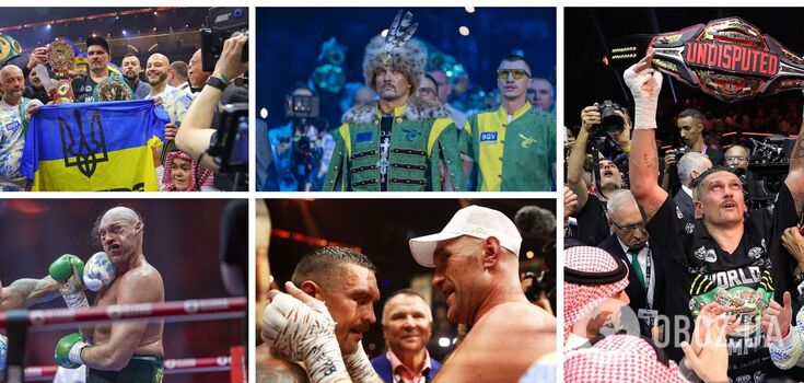 The image of a Cossack, a circus from Tyson and a knockdown: how the Usyk – Fury fight went. Photo report