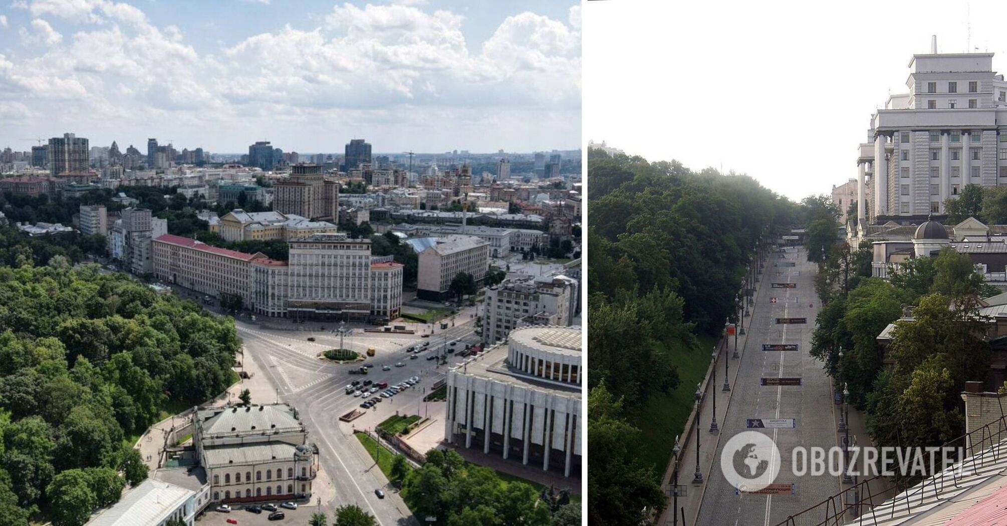 Hrushevsky Street and European Square today