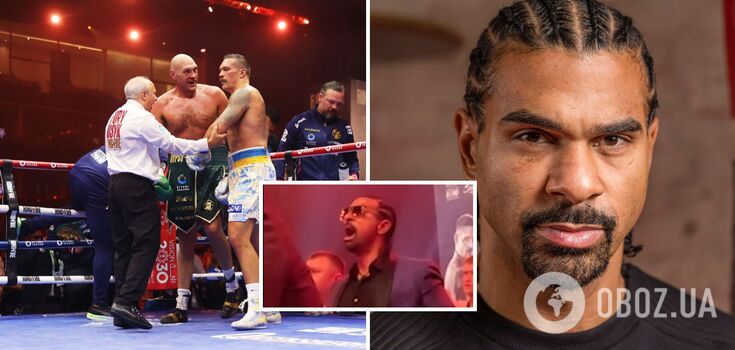 "What is he doing?" Video of Haye's fiery reaction to Fury's knockdown in the fight with Usyk has appeared