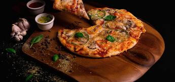 Pizza recipe on pita dough