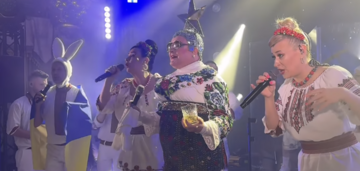 The scandal has worked. Verka Serduchka sang her famous hit in Ukrainian