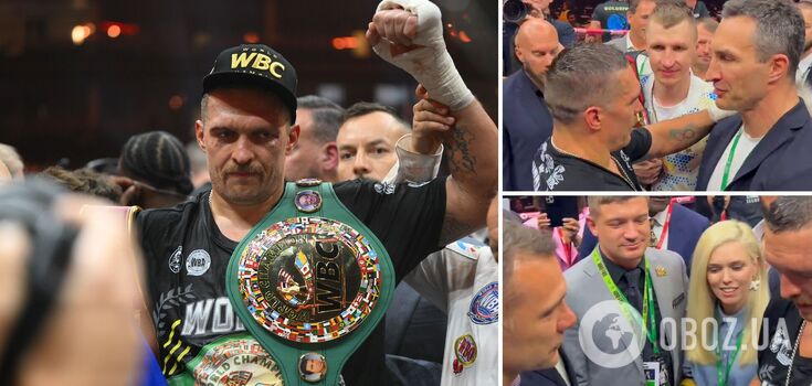 Klitschko and Shevchenko were caught on camera after Usyk's victory over Fury. Video