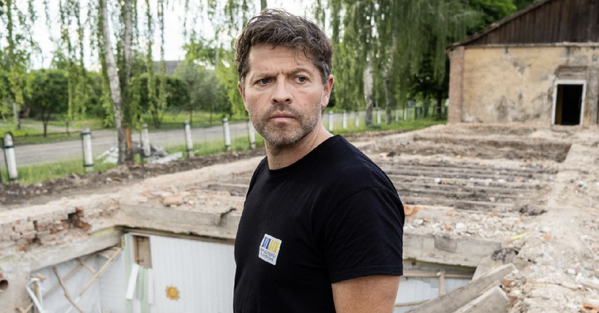 Almost on the border with Russia. Misha Collins visited the frontline and showed photos and videos