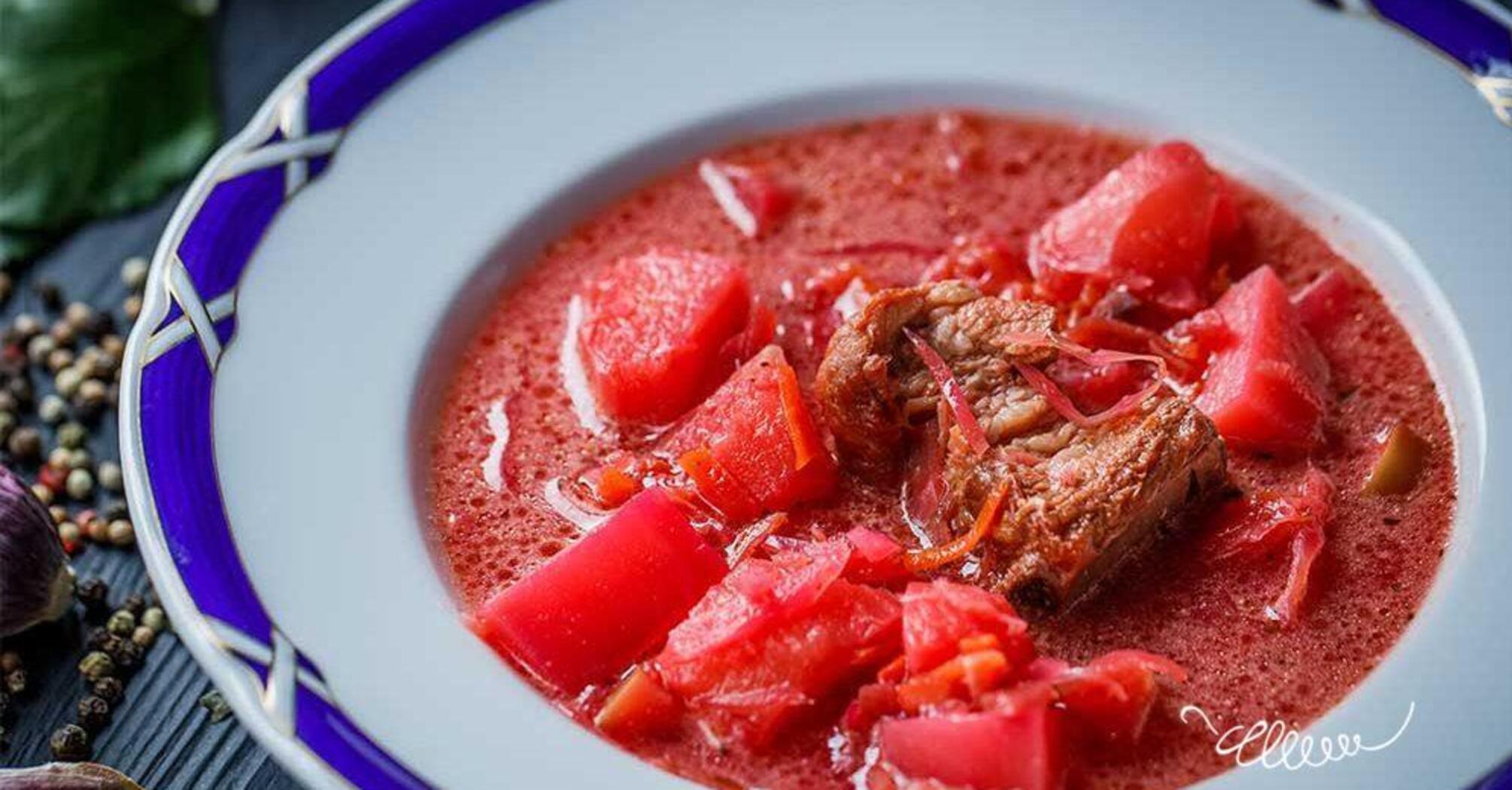 Borscht recipe with apples