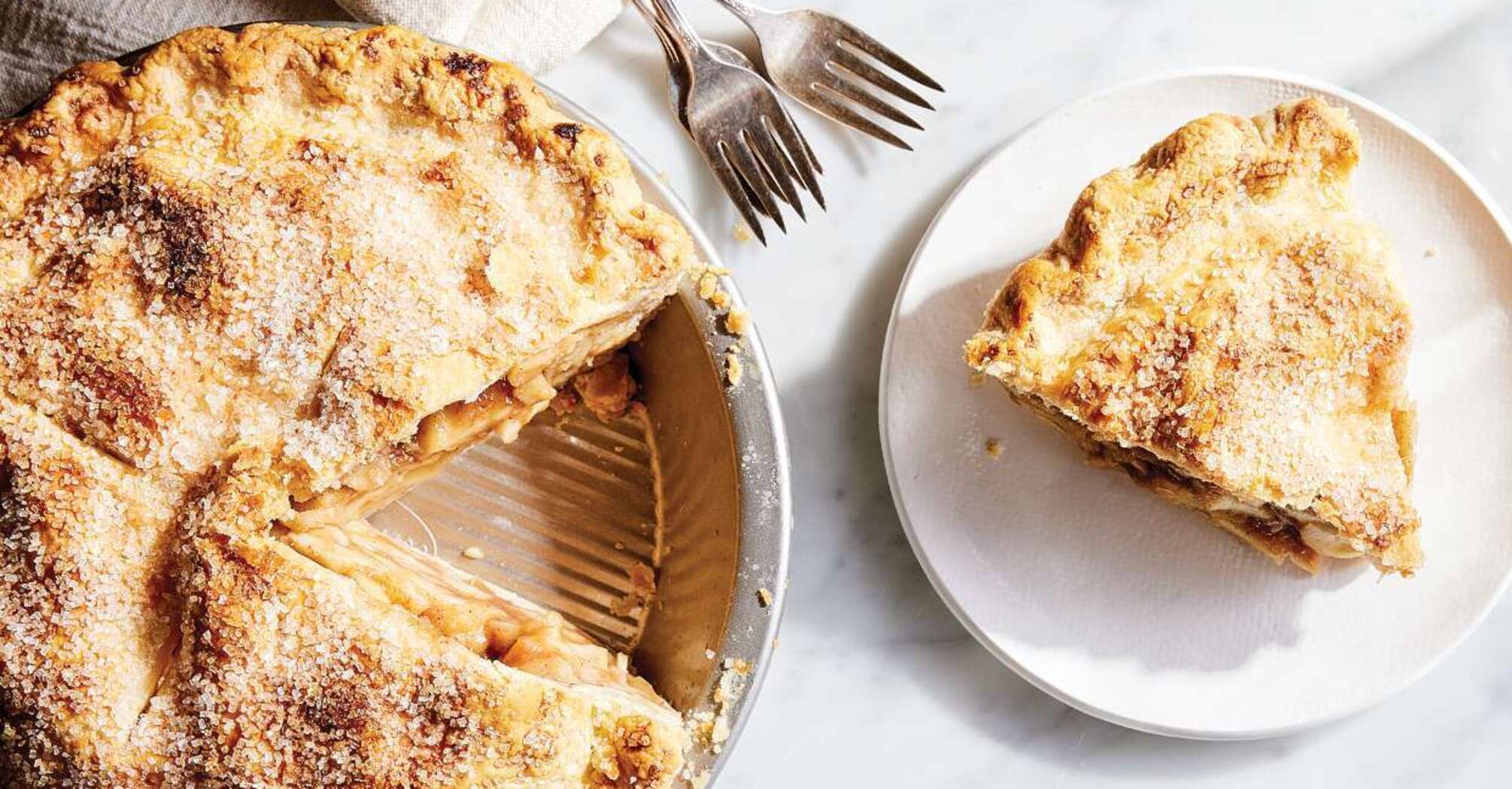 Elementary apple pie from pita bread: no need to add flour