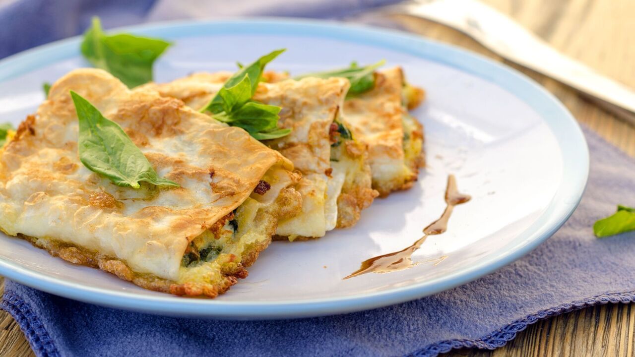 Hearty pita bread pie