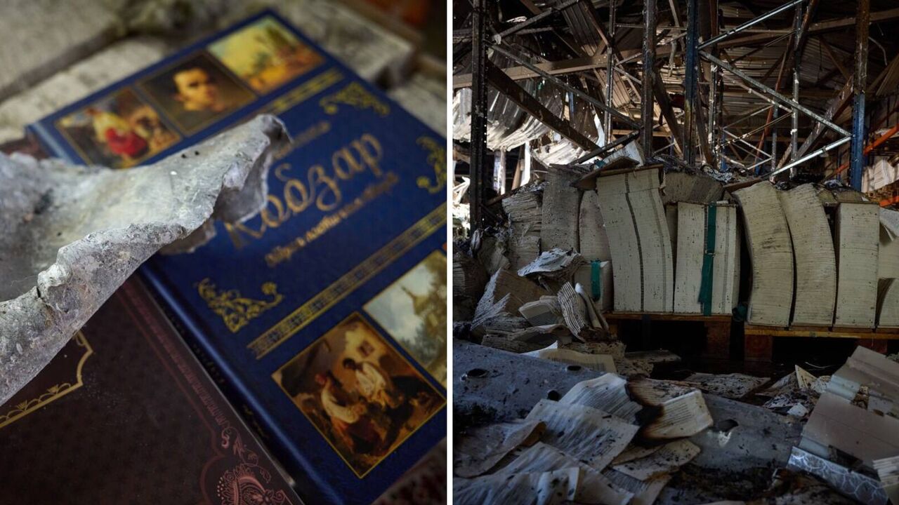 "Russia is at war against everything that gives life!" Zelenskyy showed the printing house destroyed by Putin's army in Kharkiv