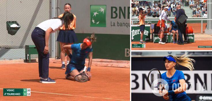 The famous Ukrainian tennis player suddenly refused to continue the match at Roland Garros and left the court. Video
