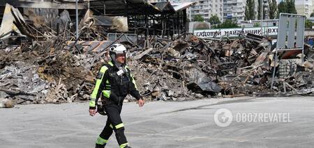 Piekło na Ziemi: pojawiło się nowe wideo z rosyjskiego ataku na Epicentrum Charkowa