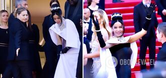 Na czerwonym dywanie w Cannes wybuchł skandal z powodu sukienki z wizerunkiem Jezusa Chrystusa. Zdjęcie