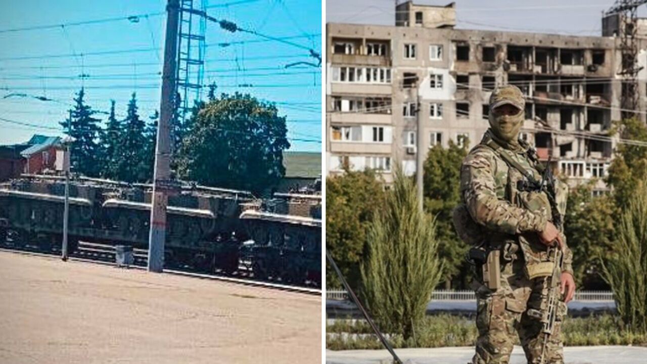 Occupants are moving equipment to Berdiansk direction through Mariupol. Video