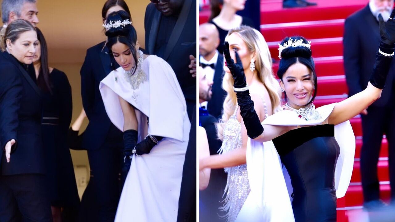 A scandal erupted on the red carpet in Cannes over a dress with the image of Jesus Christ. Photo