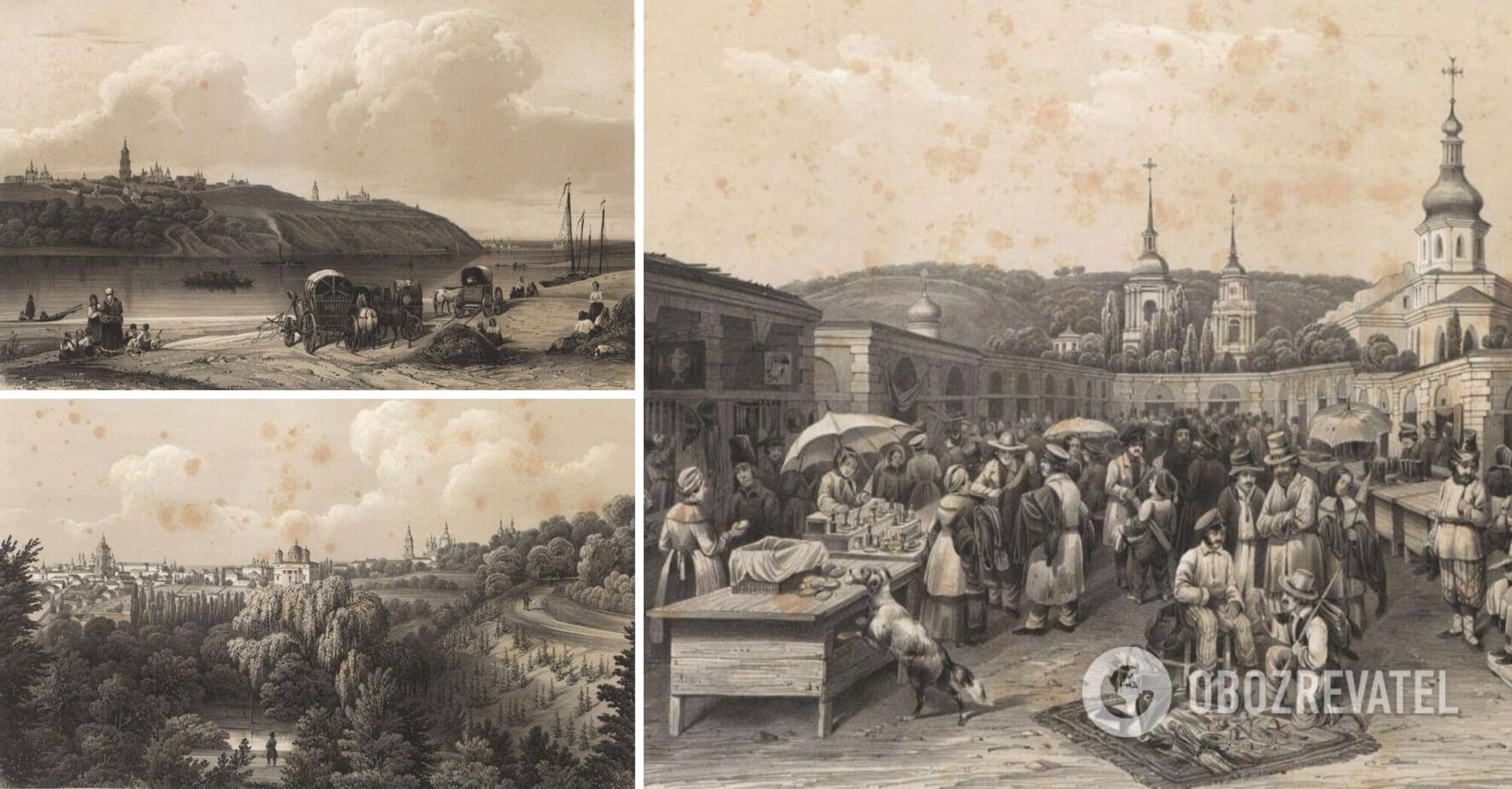 Kyiv and its inhabitants on postcards of 1846