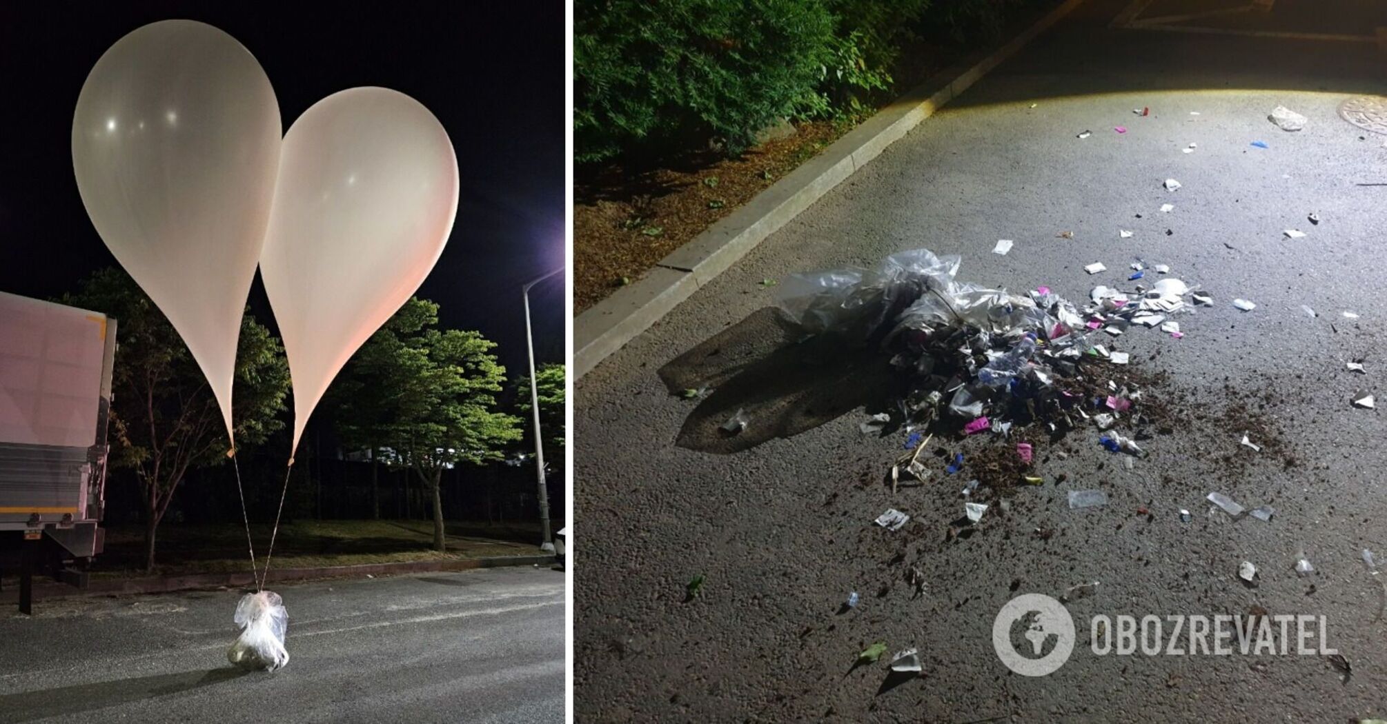 Balloons with garbage