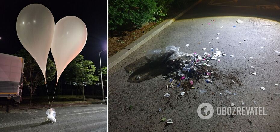 Balony ze śmieciami