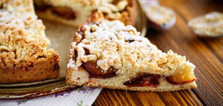 Grated peach pie: what to use for baking