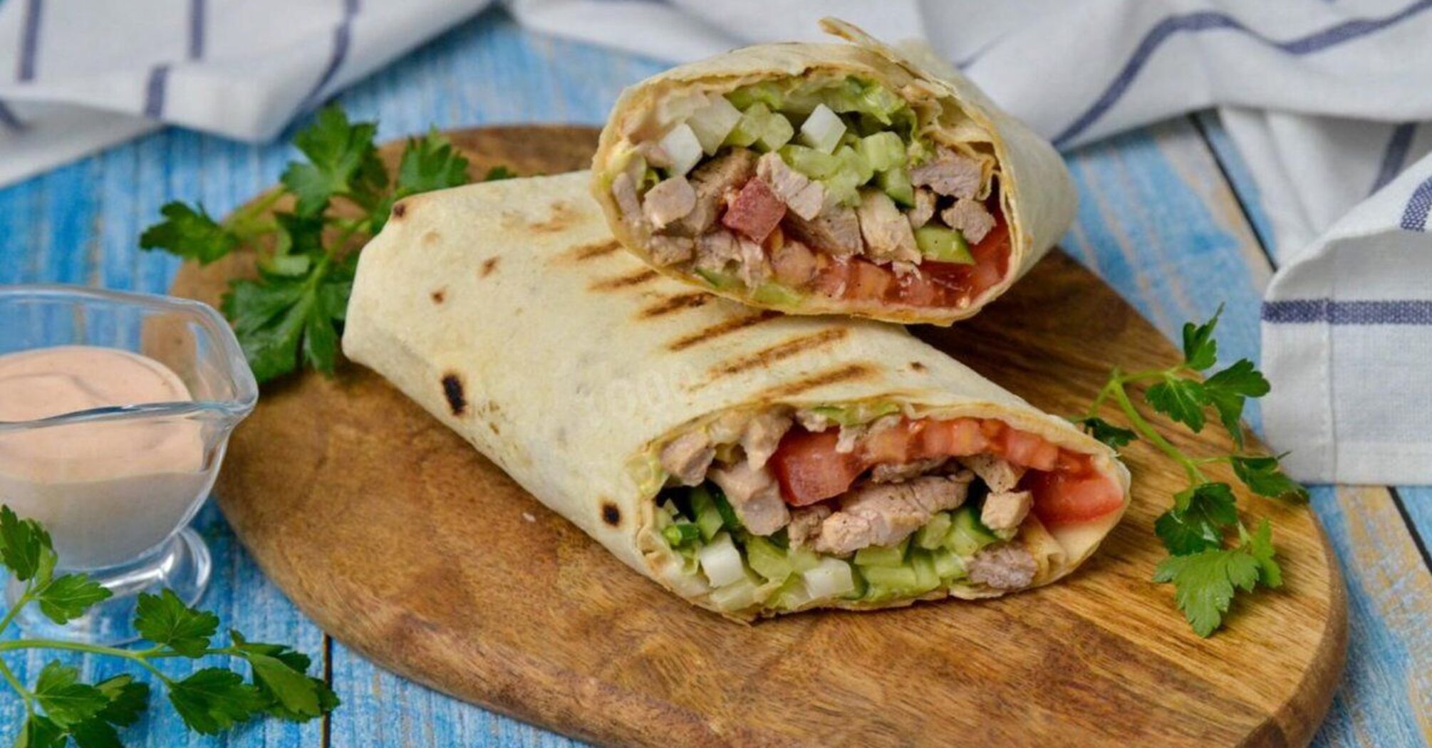 Homemade shawarma