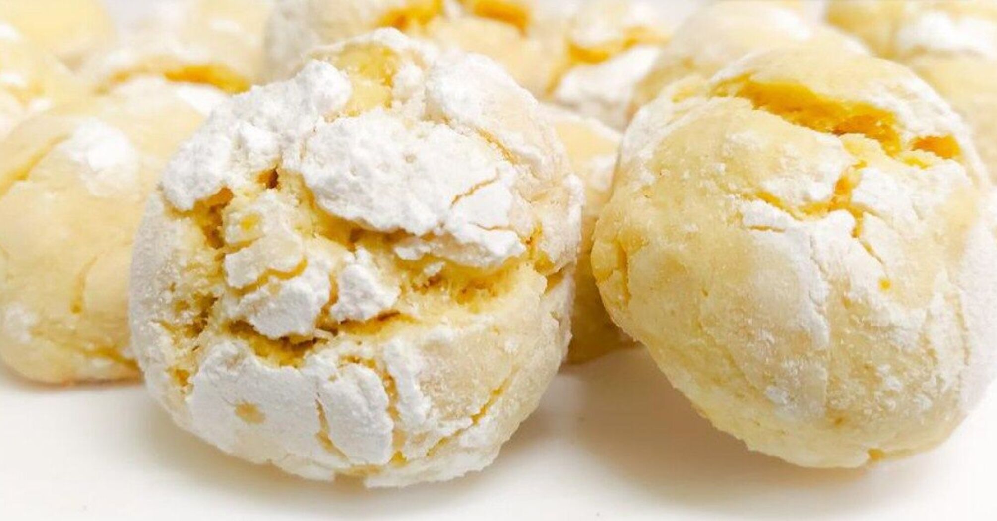 'Citrine' lemon cracked cookies: aromatic and does not go stale for a long time