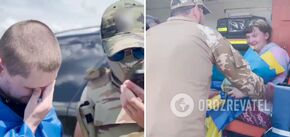 Uściski, łzy i radość: SBU pokazuje ekskluzywne wideo wojskowych i cywilów zwolnionych z niewoli powracających na Ukrainę