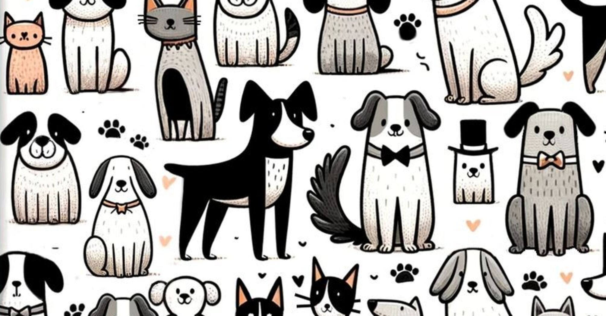Only the most attentive can do it: find 16 cats among the dogs in the picture