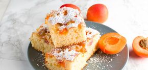 Curd pie with apricots: the dough is very fluffy