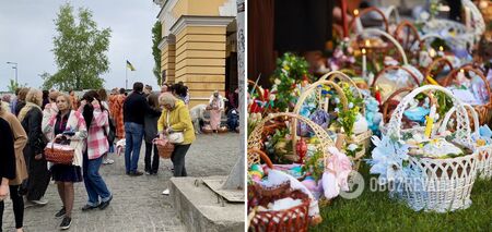 'The spirit and determination of Ukrainians cannot be defeated.' Brink shows the blessing of baskets at St. Volodymyr's Cathedral in Kyiv. Photo