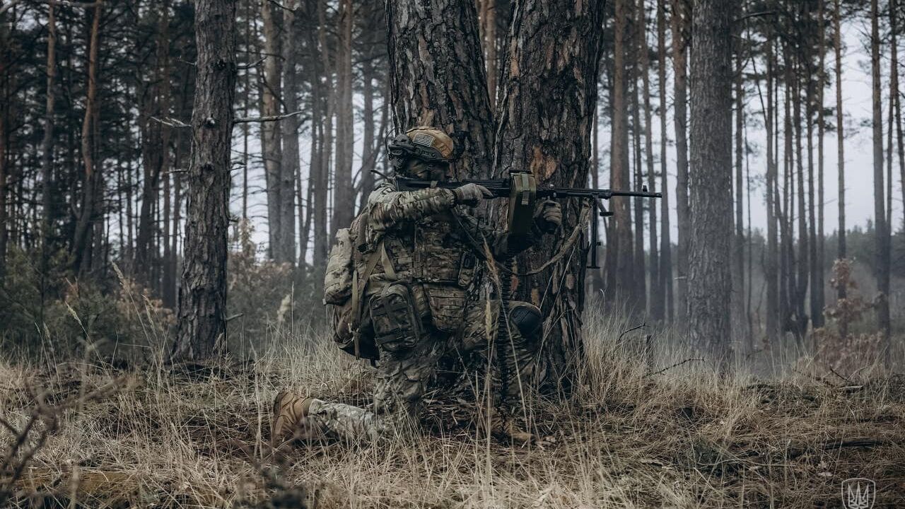 A soldier of the Rubizh Brigade of the NGU