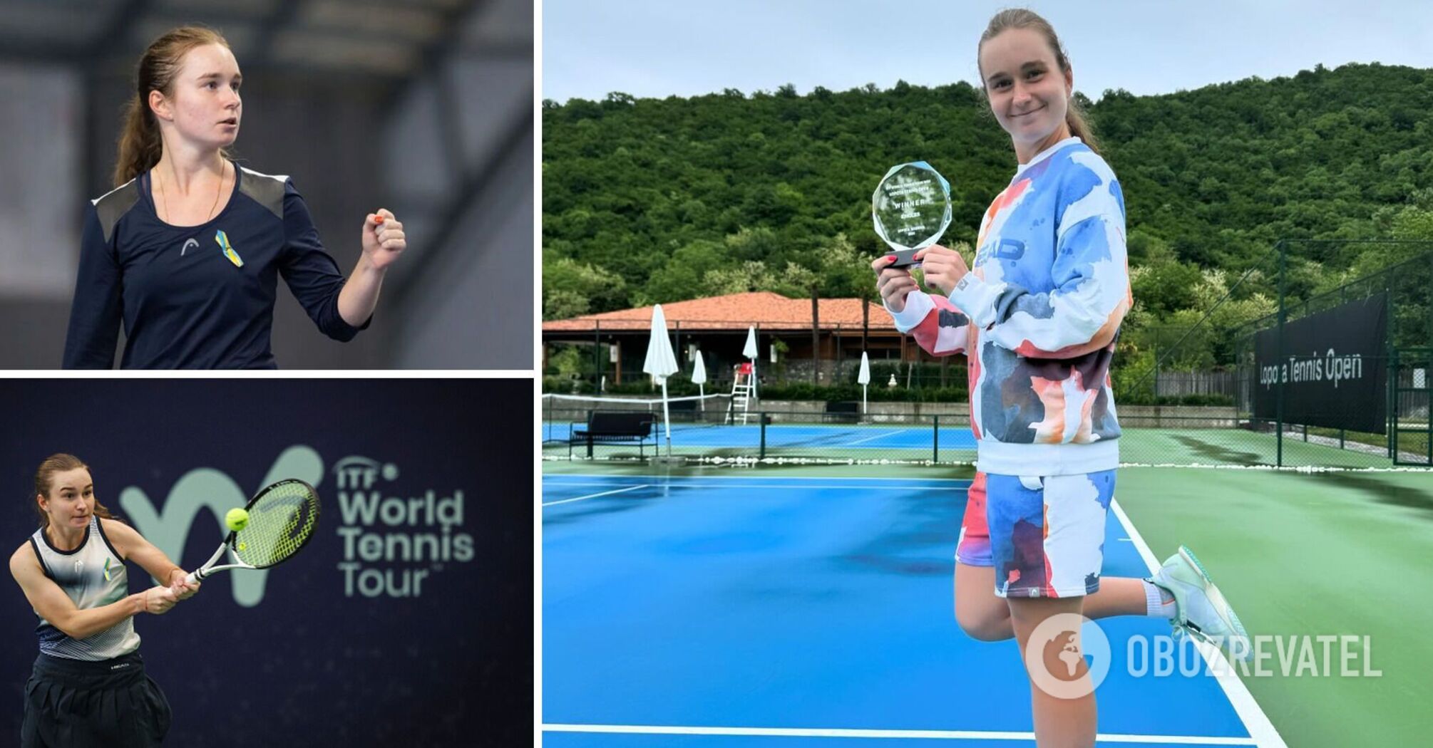 The Ukrainian tennis player took out four Russian women and won a tournament in Georgia. Video