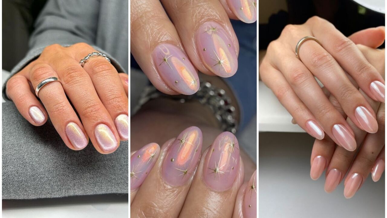 Rainbow nails have become a new trend in 2024: what minimalism looks like in combination with glamor. Photo