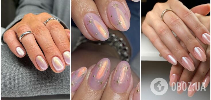 Rainbow nails have become a new trend in 2024: what minimalism looks like in combination with glamor. Photo