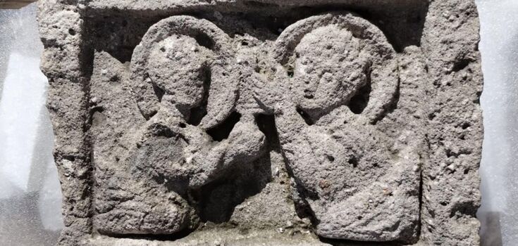 Two angels from the times of Kyivan Rus found in Volyn. Photo of the historical monument