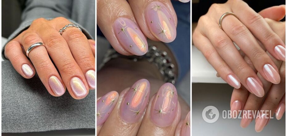 Rainbow nails have become a new trend in 2024: what minimalism looks like in combination with glamor. Photo