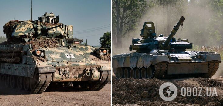 Bradley and T-80