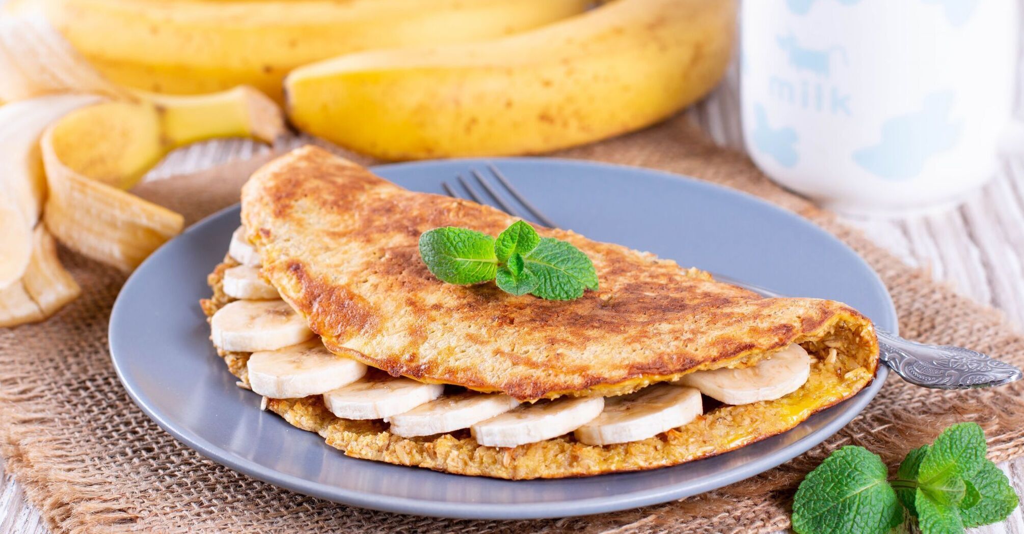 Oatmeal pancake with banana