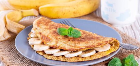 Oatmeal pancake with banana