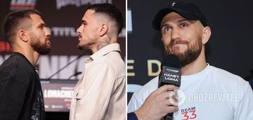 Łomaczenko i Kambosos zainscenizowali "odwieczny" pojedynek spojrzeń przed walką mistrzowską. Wideo