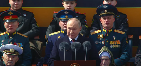 At the parade in Moscow, members of the 'SMO' from the brigades that committed war crimes in Ukraine were seated next to Putin