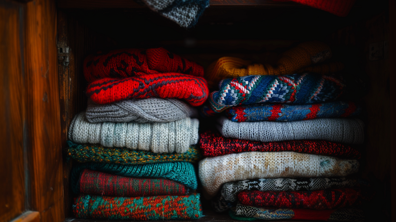 No hanging: how to store sweaters in the closet