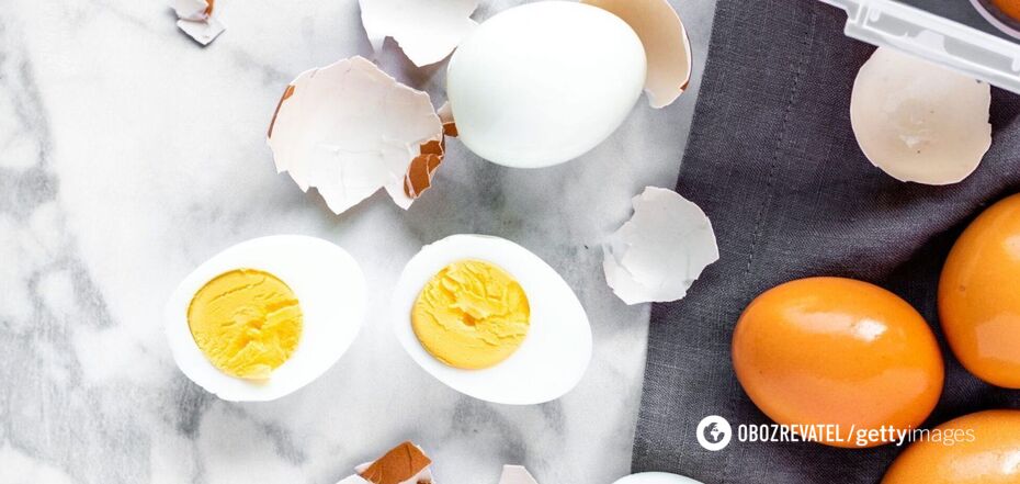 Boiled eggs for mayonnaise