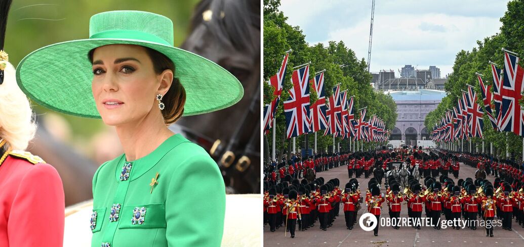 At the rehearsal of the Trooping the Color parade, 'Kate Middleton' was spotted, but there is a nuance. Photo