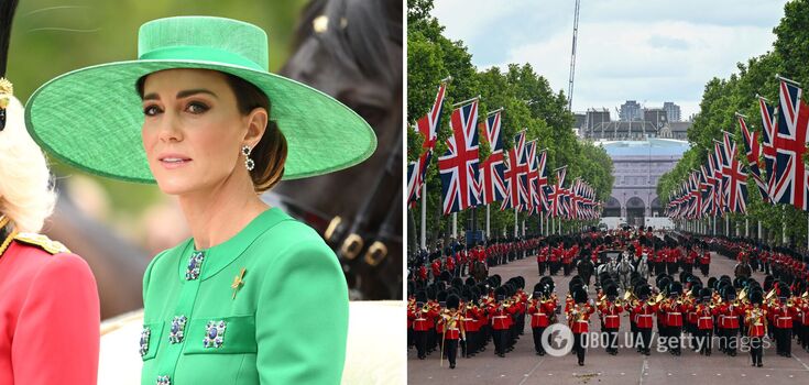 At the rehearsal of the Trooping the Color parade, "Kate Middleton" was spotted, but there is a nuance. Photo