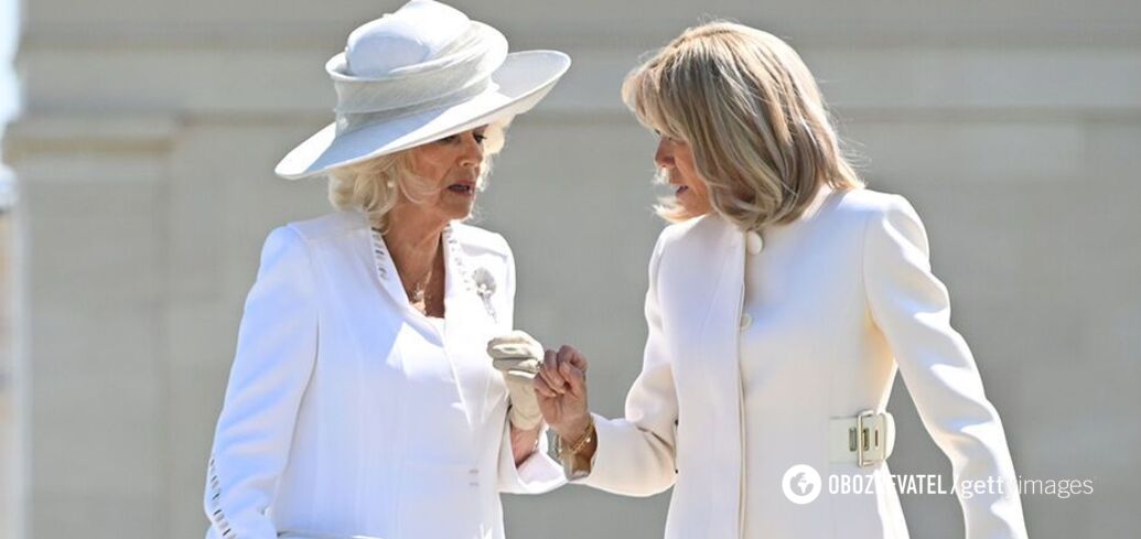 Brigitte Macron broke protocol at a meeting with Queen Camilla: an awkward moment caught on video